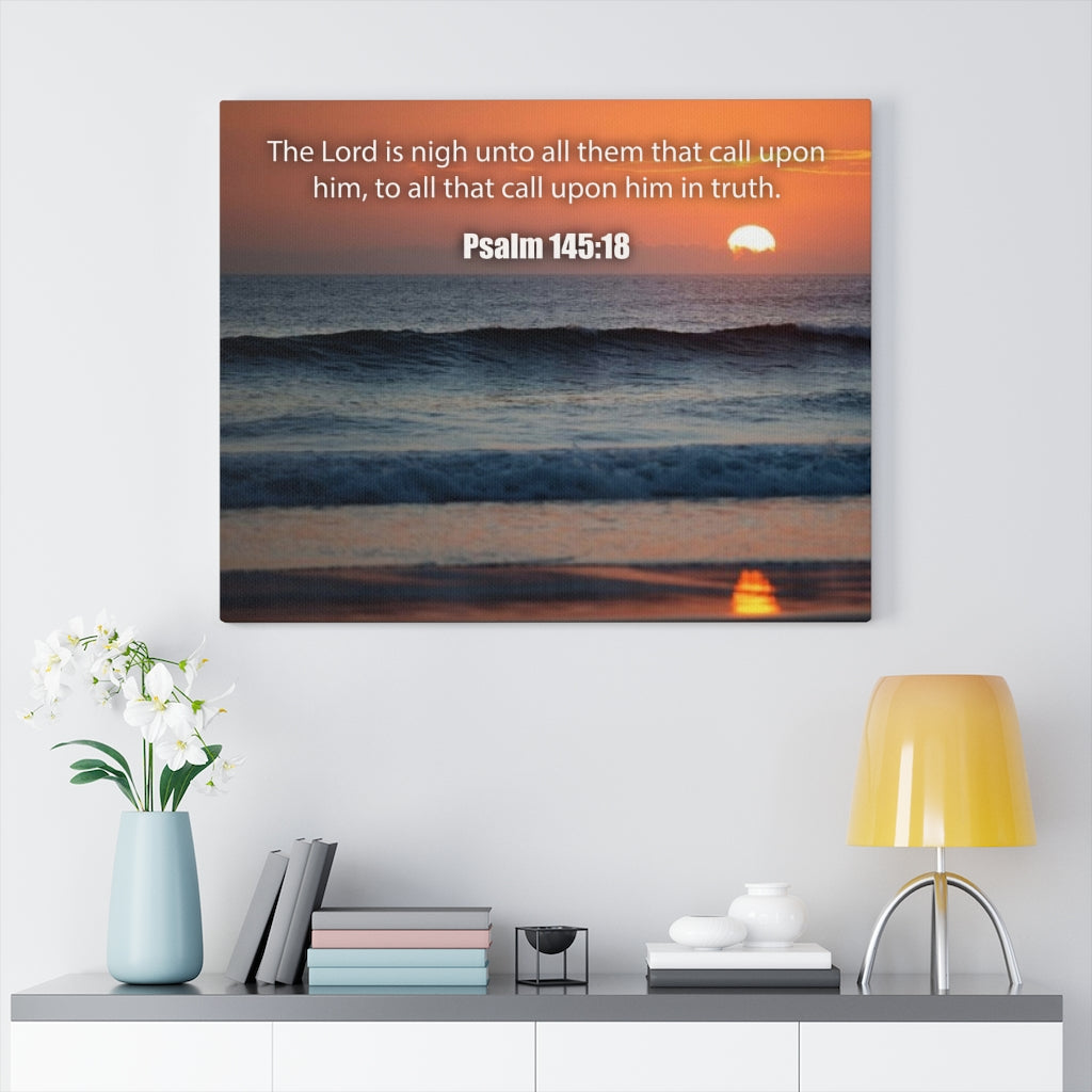 Scripture Walls The Lord is Nigh Psalm 145:18 Christian Home Decor Bible Art Unframed-Express Your Love Gifts