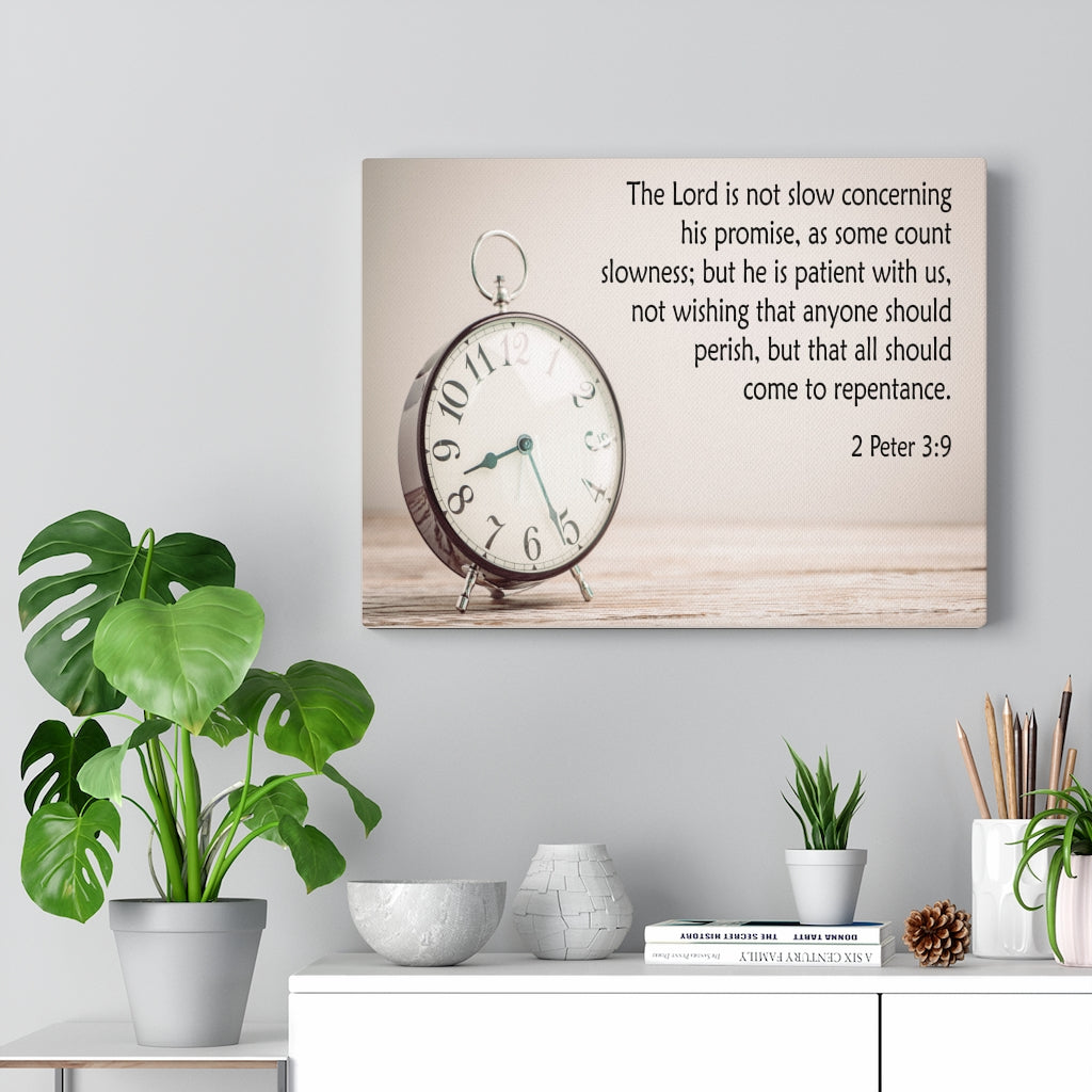 Scripture Walls The Lord is Not Slow 2 Peter 3:9 Wall Art Christian Home Decor Unframed-Express Your Love Gifts