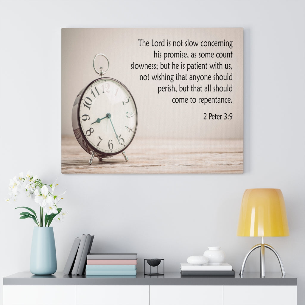 Scripture Walls The Lord is Not Slow 2 Peter 3:9 Wall Art Christian Home Decor Unframed-Express Your Love Gifts