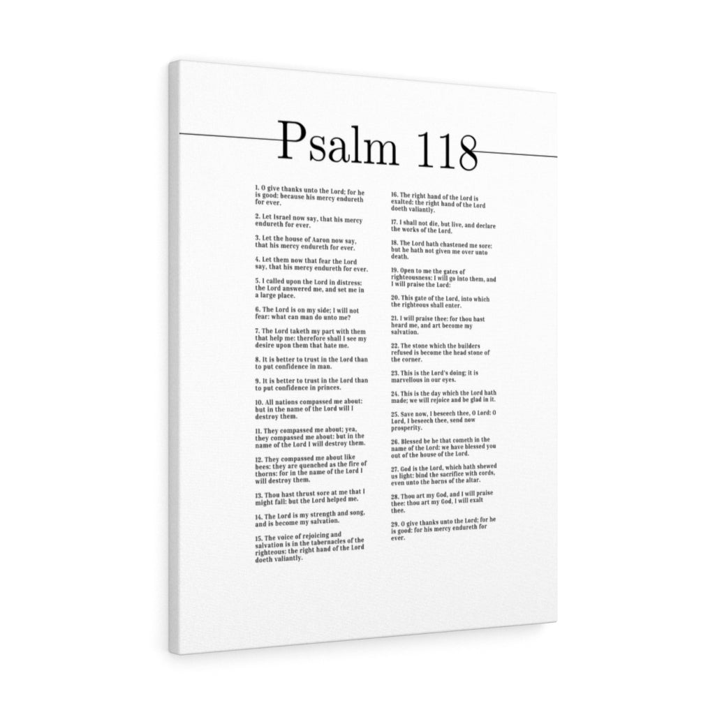The Lord Is On My Side Psalm 118 Bible Verse Canvas Christian Wall Art Ready to Hang Unframed-Express Your Love Gifts