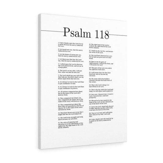The Lord Is On My Side Psalm 118 Bible Verse Canvas Christian Wall Art Ready to Hang Unframed-Express Your Love Gifts