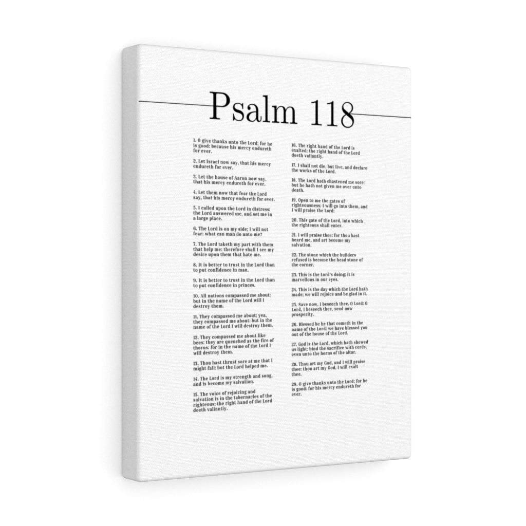 The Lord Is On My Side Psalm 118 Bible Verse Canvas Christian Wall Art Ready to Hang Unframed-Express Your Love Gifts