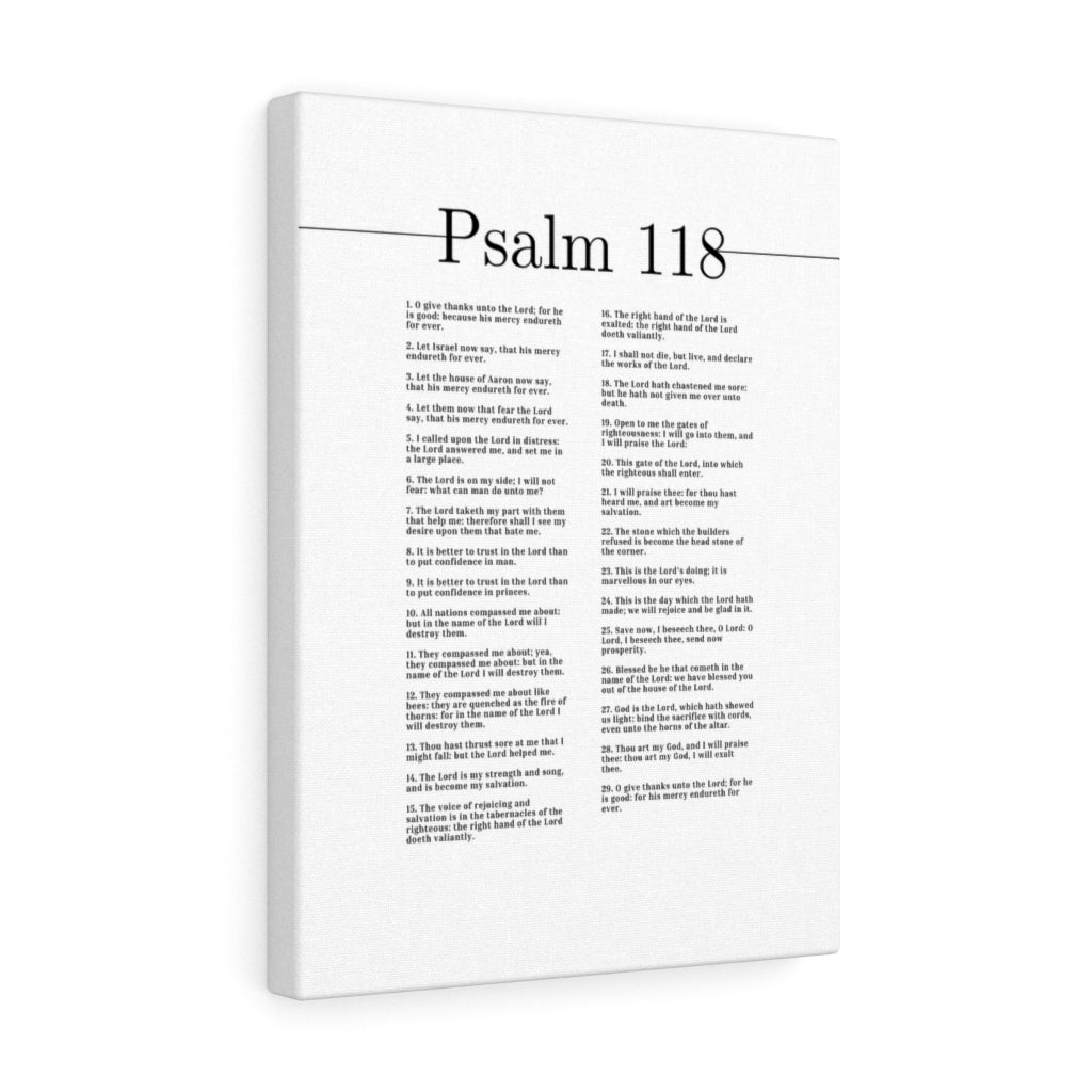 The Lord Is On My Side Psalm 118 Bible Verse Canvas Christian Wall Art Ready to Hang Unframed-Express Your Love Gifts