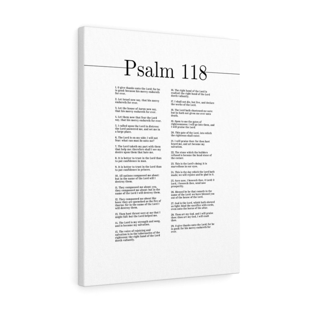 The Lord Is On My Side Psalm 118 Bible Verse Canvas Christian Wall Art Ready to Hang Unframed-Express Your Love Gifts