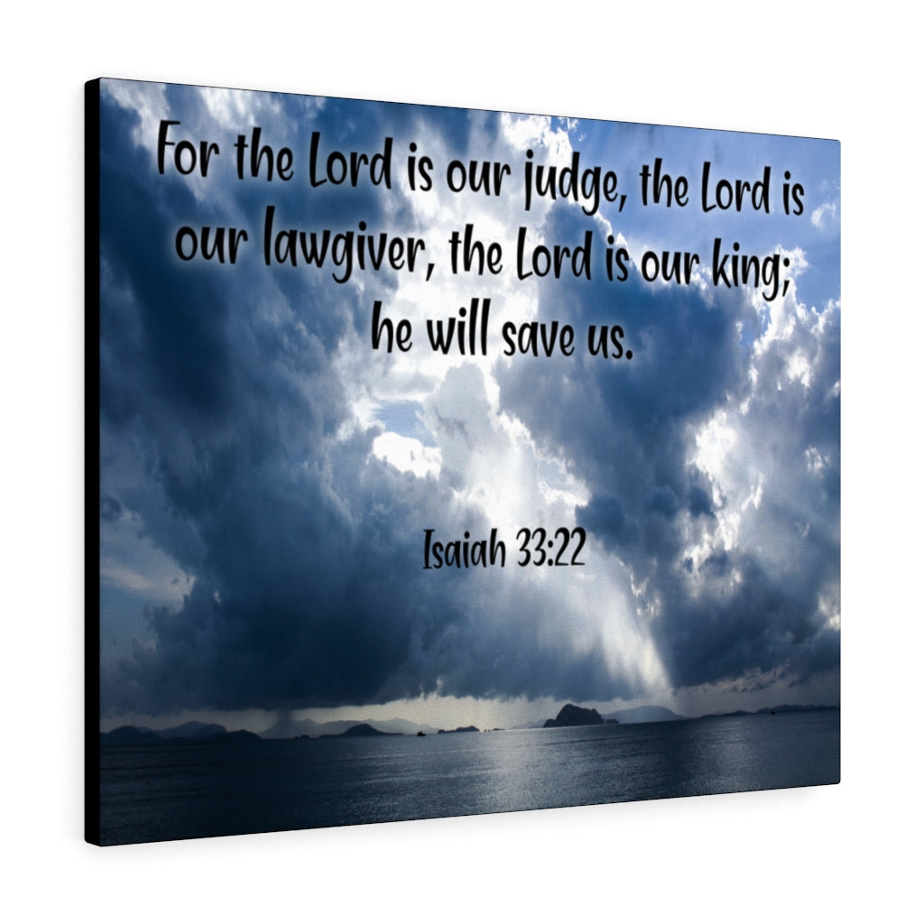 The Lord is Our King Isaiah 33:22 Christian Home Decor Bible Art Unframed-Express Your Love Gifts