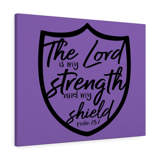 The Lord Is Psalm 28:7 Bible Verse Canvas Christian Wall Art Ready to Hang Unframed-Express Your Love Gifts