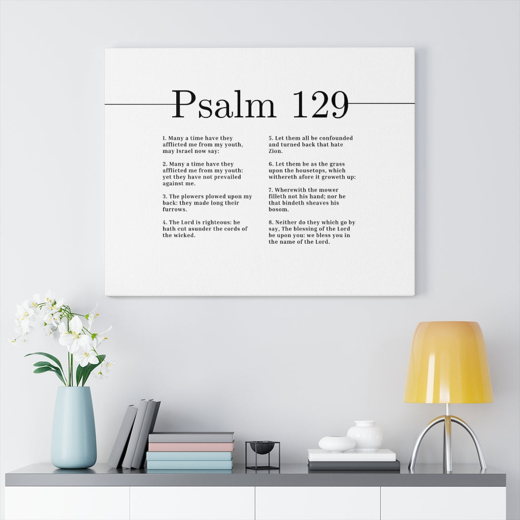The Lord Is Righteous Psalm 129 Bible Verse Canvas Christian Wall Art Ready to Hang Unframed-Express Your Love Gifts