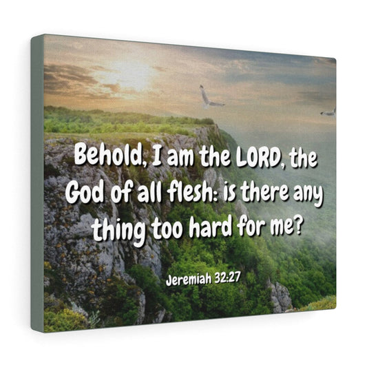 The Lord Jeremiah 32:27 Bible Verse Canvas Christian Wall Art Ready to Hang Unframed-Express Your Love Gifts