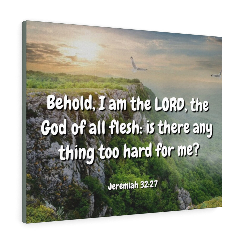 The Lord Jeremiah 32:27 Bible Verse Canvas Christian Wall Art Ready to Hang Unframed-Express Your Love Gifts