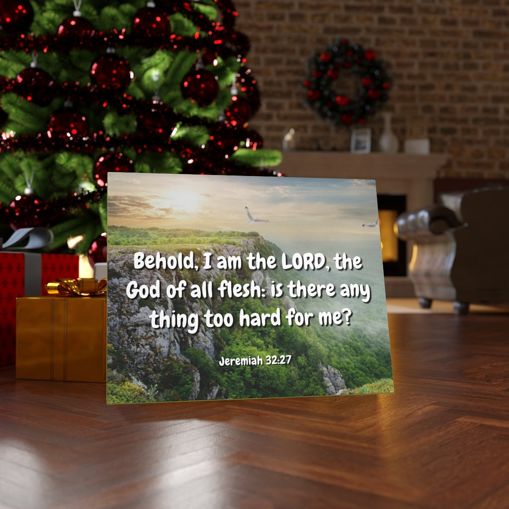 The Lord Jeremiah 32:27 Bible Verse Canvas Christian Wall Art Ready to Hang Unframed-Express Your Love Gifts