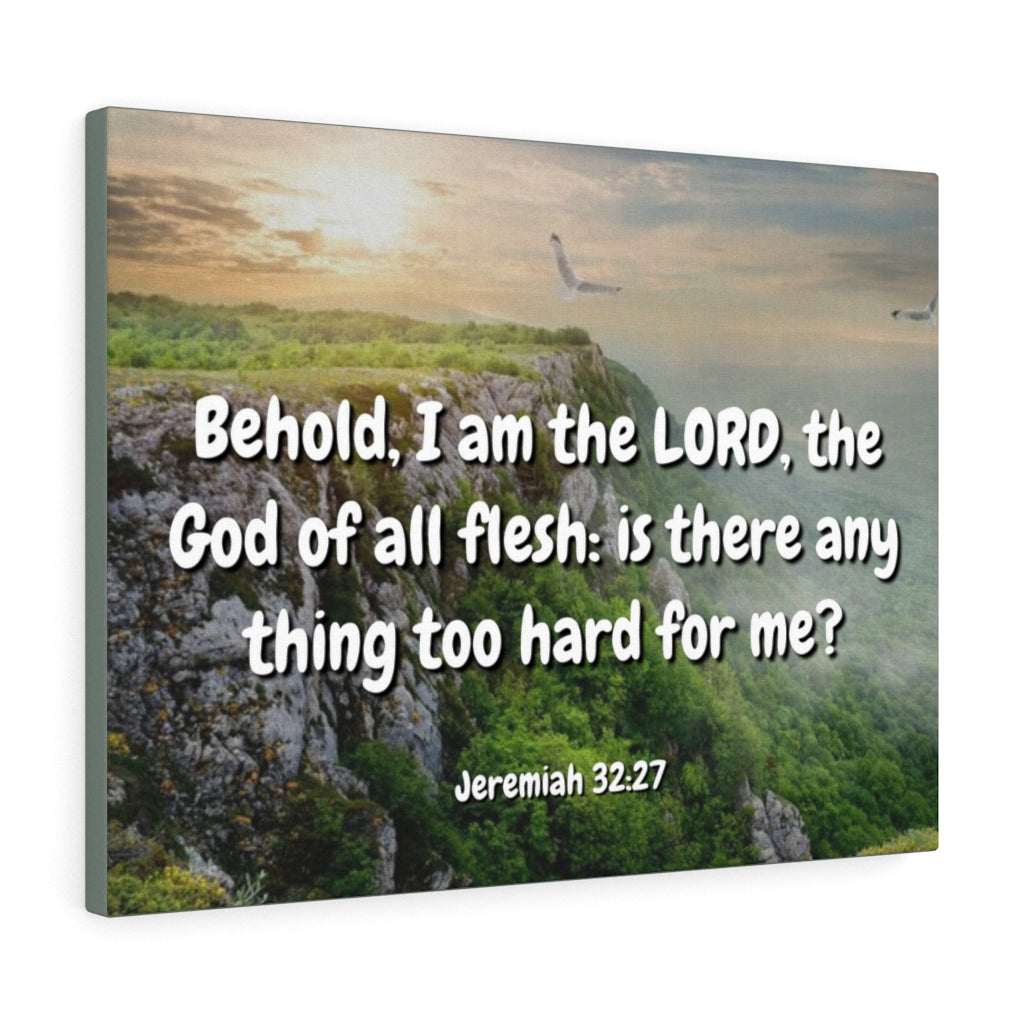 The Lord Jeremiah 32:27 Bible Verse Canvas Christian Wall Art Ready to Hang Unframed-Express Your Love Gifts