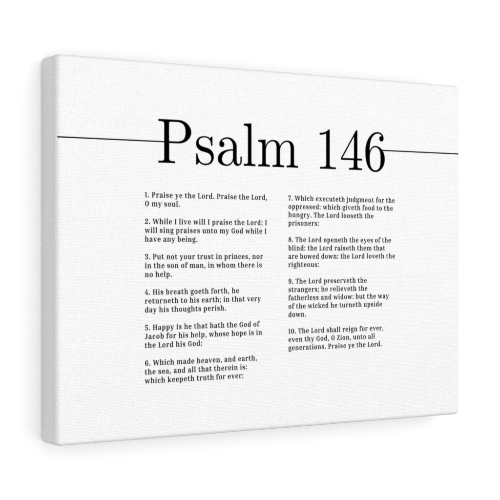 The Lord Loveth The Righteous Psalm 146 Bible Verse Canvas Christian Wall Art Ready to Hang Unframed-Express Your Love Gifts