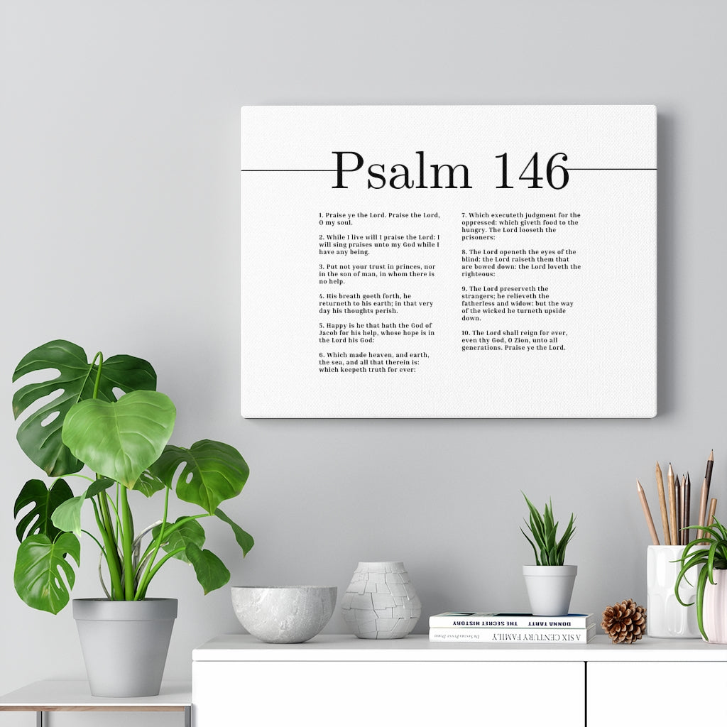The Lord Loveth The Righteous Psalm 146 Bible Verse Canvas Christian Wall Art Ready to Hang Unframed-Express Your Love Gifts