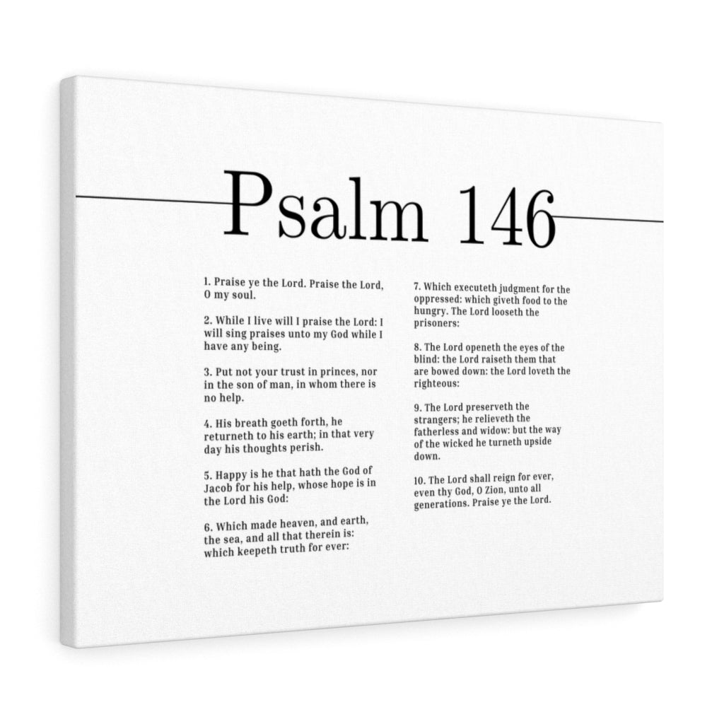 The Lord Loveth The Righteous Psalm 146 Bible Verse Canvas Christian Wall Art Ready to Hang Unframed-Express Your Love Gifts