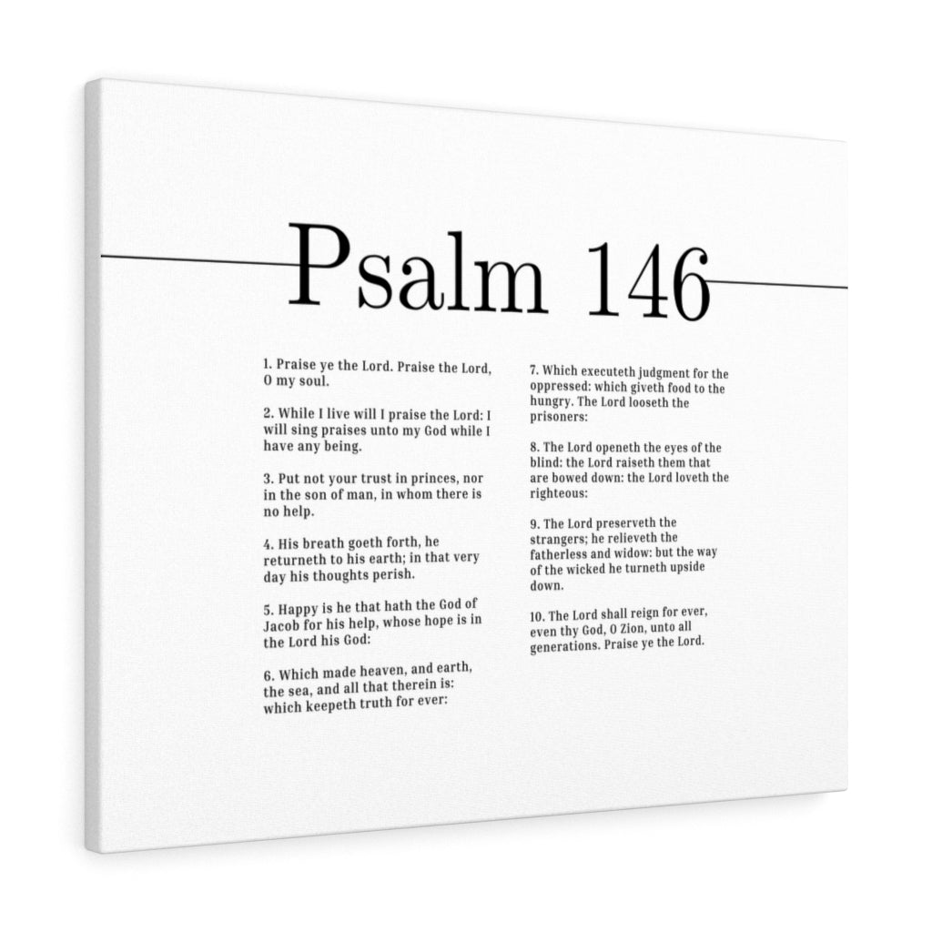 The Lord Loveth The Righteous Psalm 146 Bible Verse Canvas Christian Wall Art Ready to Hang Unframed-Express Your Love Gifts