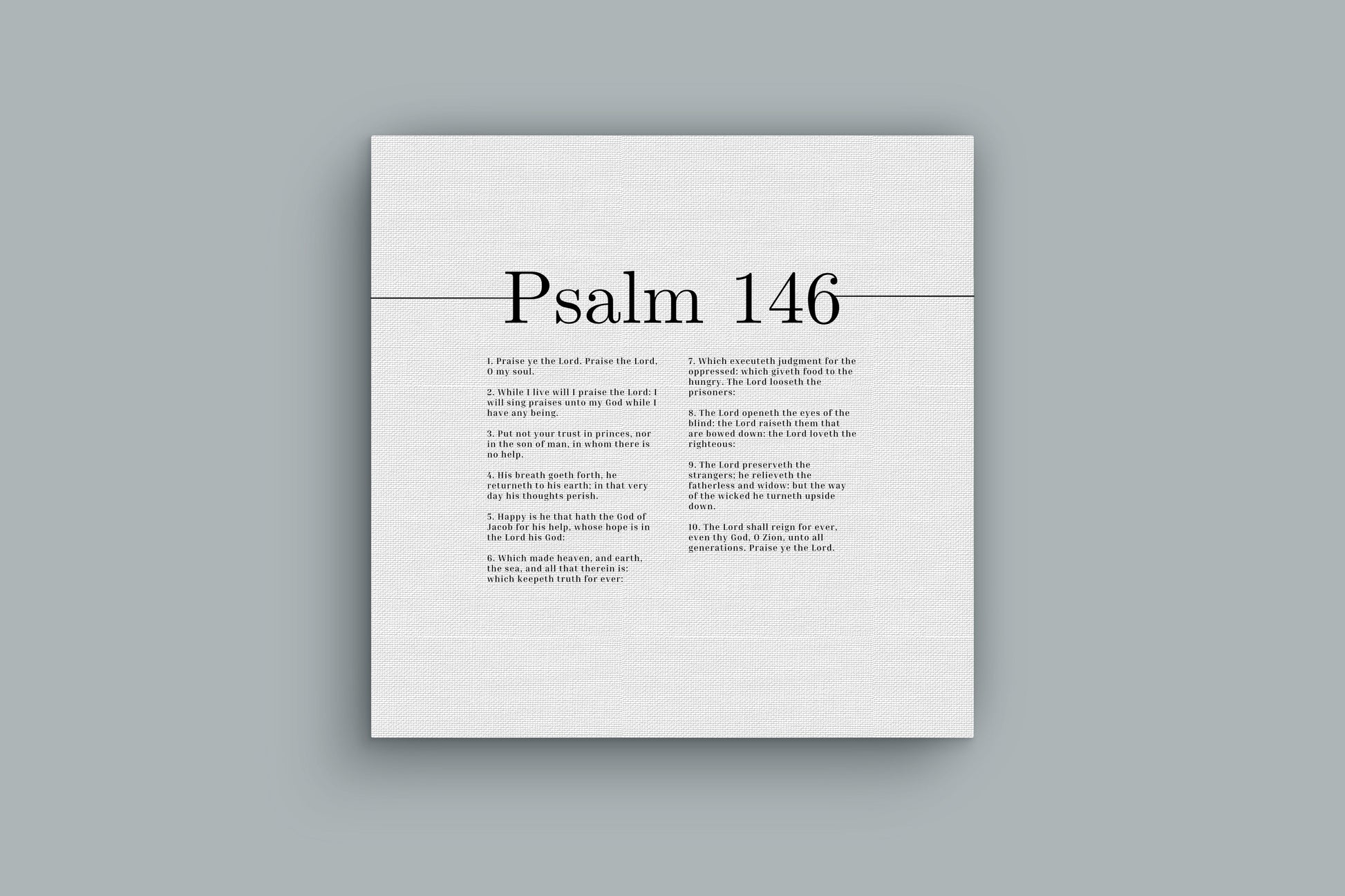 The Lord Loveth The Righteous Psalm 146 Bible Verse Canvas Christian Wall Art Ready to Hang Unframed-Express Your Love Gifts
