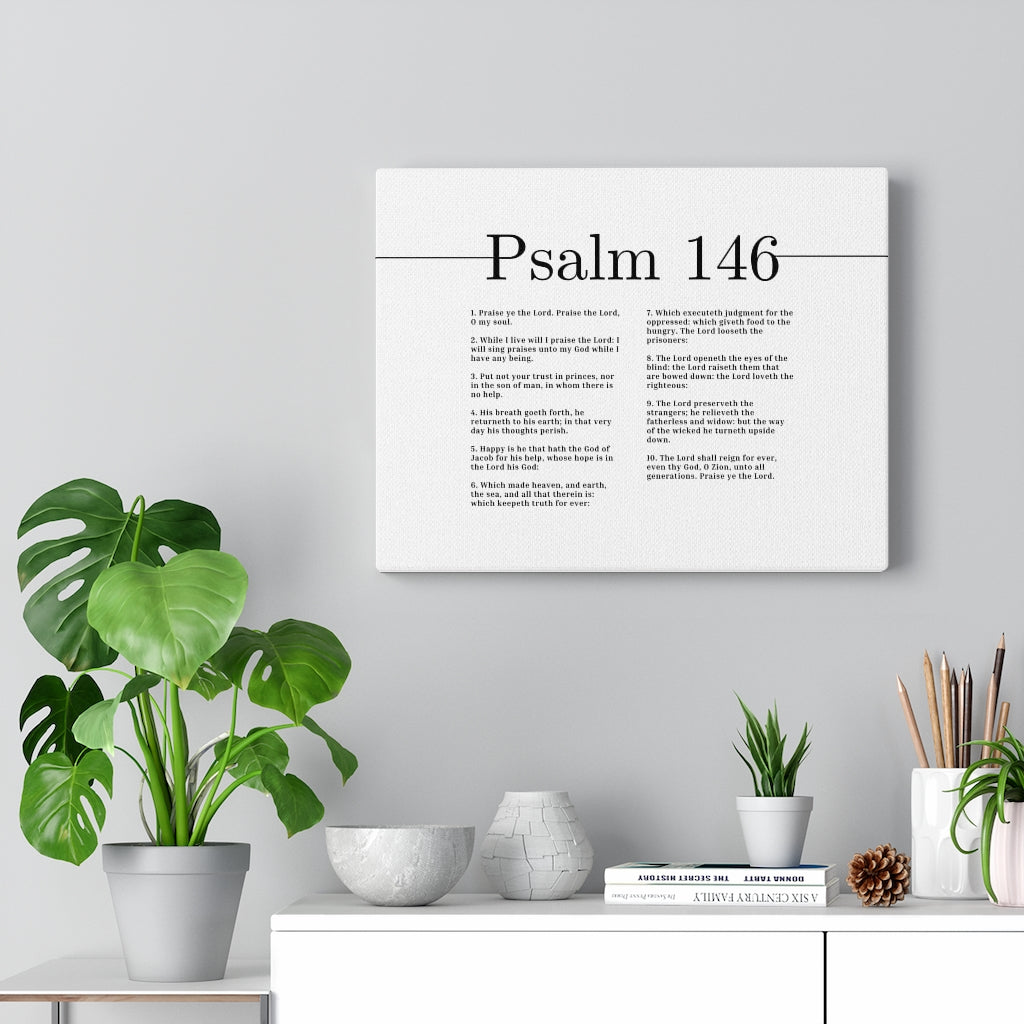 The Lord Loveth The Righteous Psalm 146 Bible Verse Canvas Christian Wall Art Ready to Hang Unframed-Express Your Love Gifts