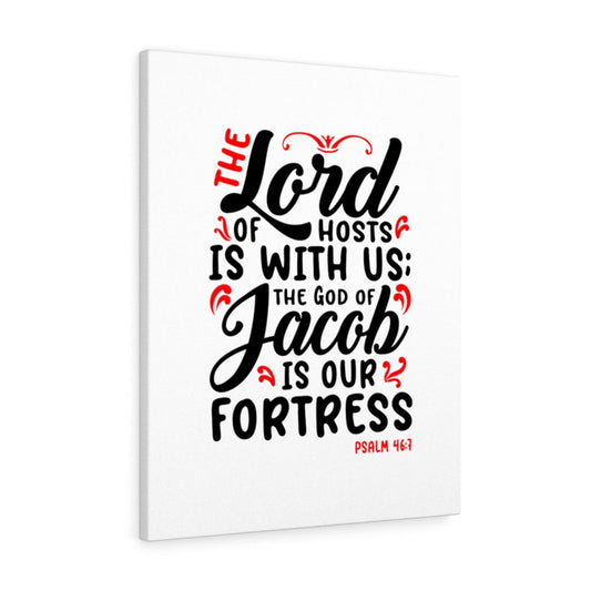 The Lord Of Hosts Psalm 46:7 Bible Verse Canvas Christian Wall Art Ready to Hang Unframed-Express Your Love Gifts