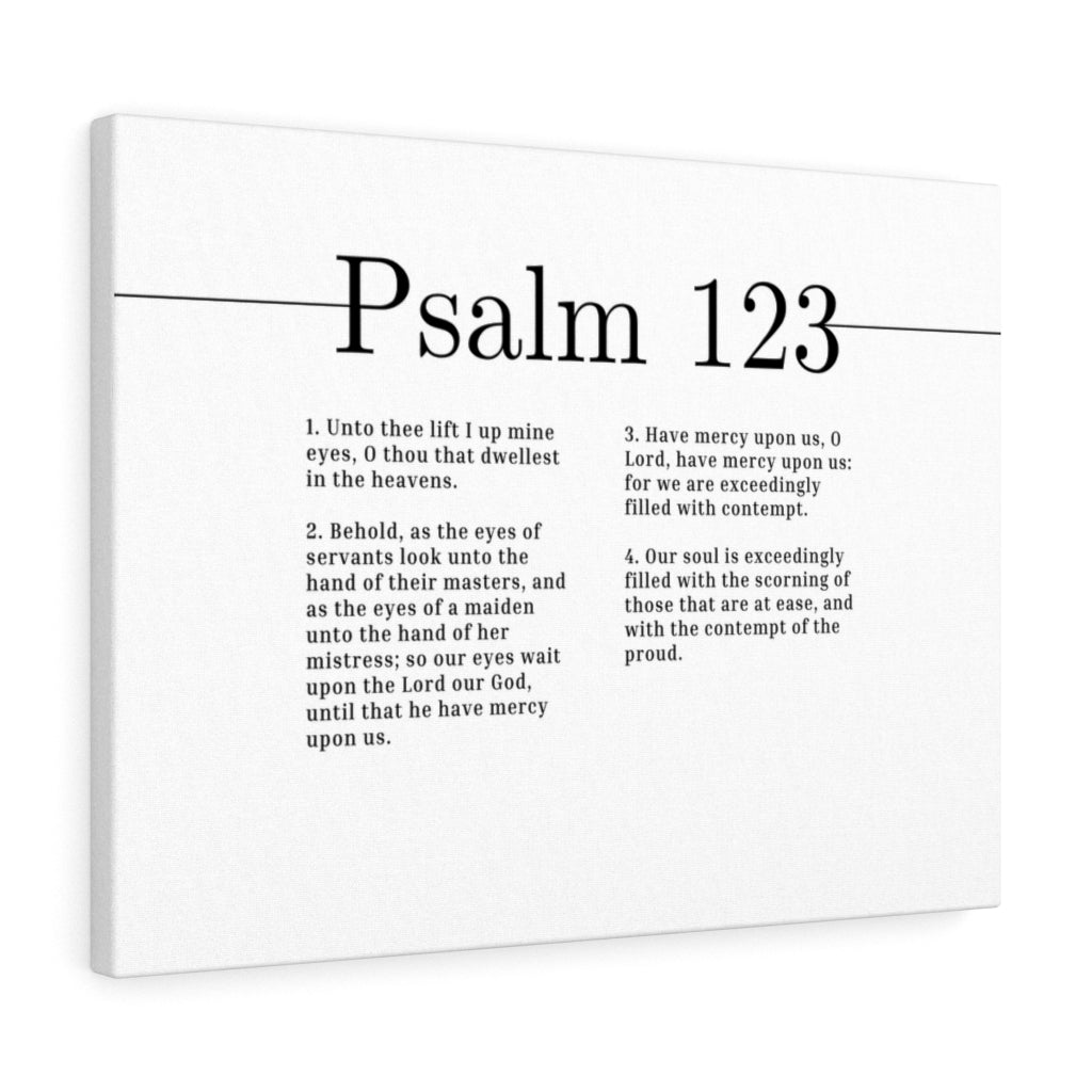 The Lord Our God Psalm 123 Bible Verse Canvas Christian Wall Art Ready to Hang Unframed-Express Your Love Gifts