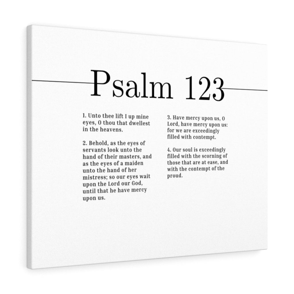 The Lord Our God Psalm 123 Bible Verse Canvas Christian Wall Art Ready to Hang Unframed-Express Your Love Gifts