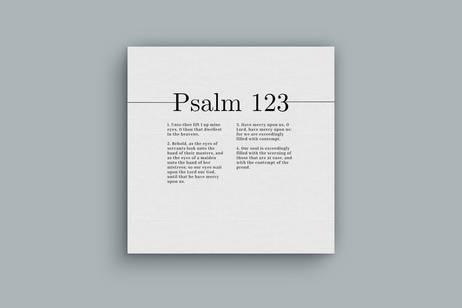The Lord Our God Psalm 123 Bible Verse Canvas Christian Wall Art Ready to Hang Unframed-Express Your Love Gifts