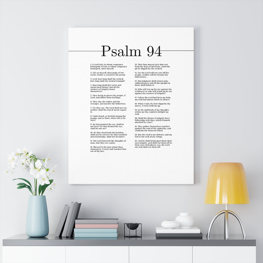 The Lord Our God Psalm 94 Bible Verse Canvas Christian Wall Art Ready to Hang Unframed-Express Your Love Gifts