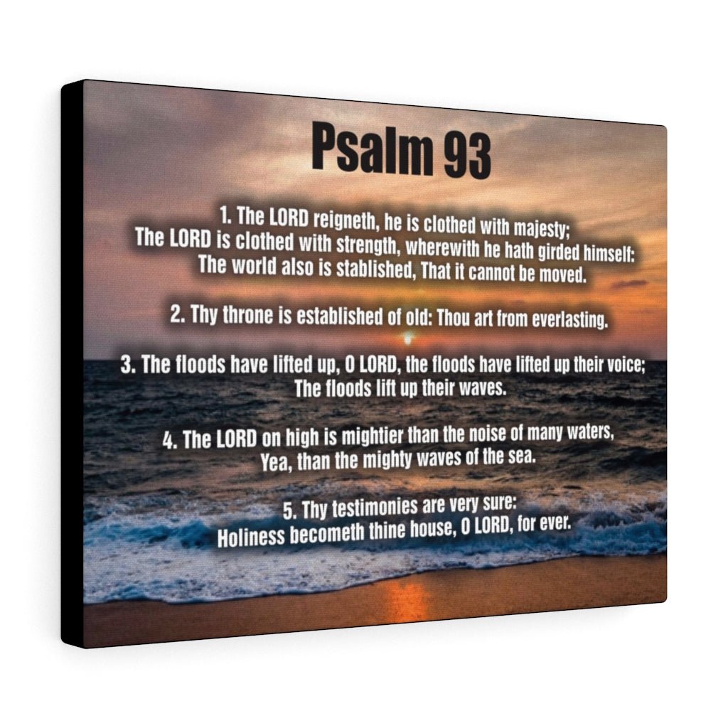The Lord Reigneth Psalm 93 Bible Verse Canvas Christian Wall Art Ready to Hang Unframed-Express Your Love Gifts