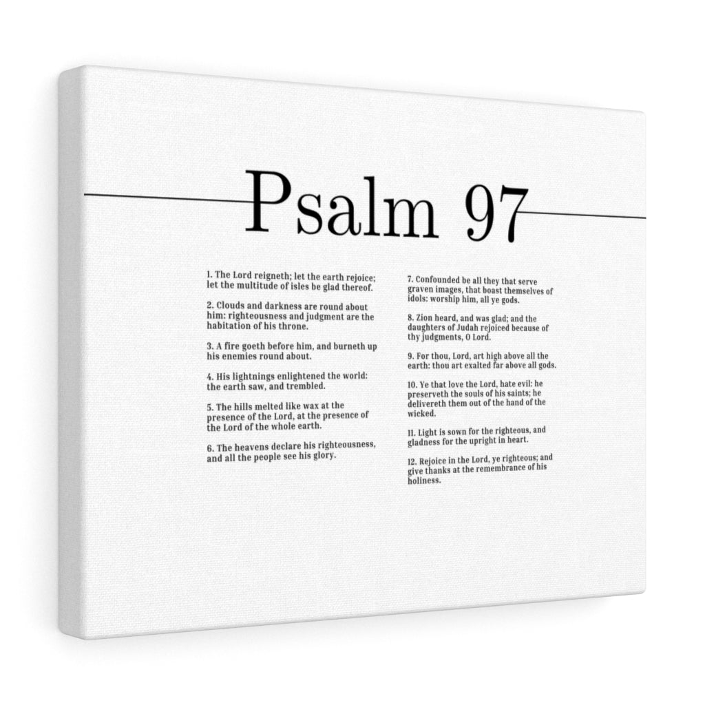 The Lord Reigneth Psalm 97 Bible Verse Canvas Christian Wall Art Ready to Hang Unframed-Express Your Love Gifts