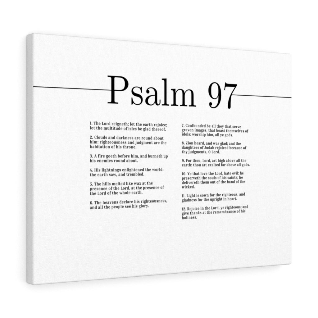 The Lord Reigneth Psalm 97 Bible Verse Canvas Christian Wall Art Ready to Hang Unframed-Express Your Love Gifts