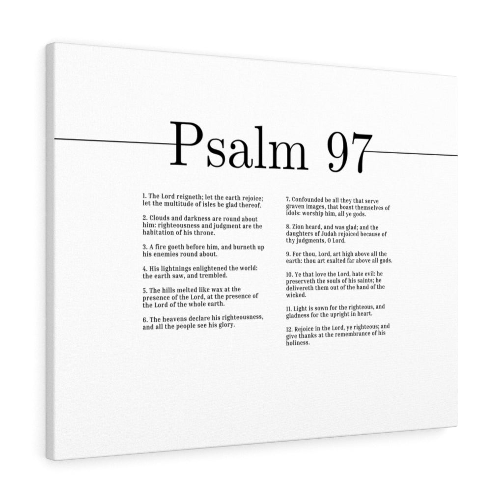 The Lord Reigneth Psalm 97 Bible Verse Canvas Christian Wall Art Ready to Hang Unframed-Express Your Love Gifts
