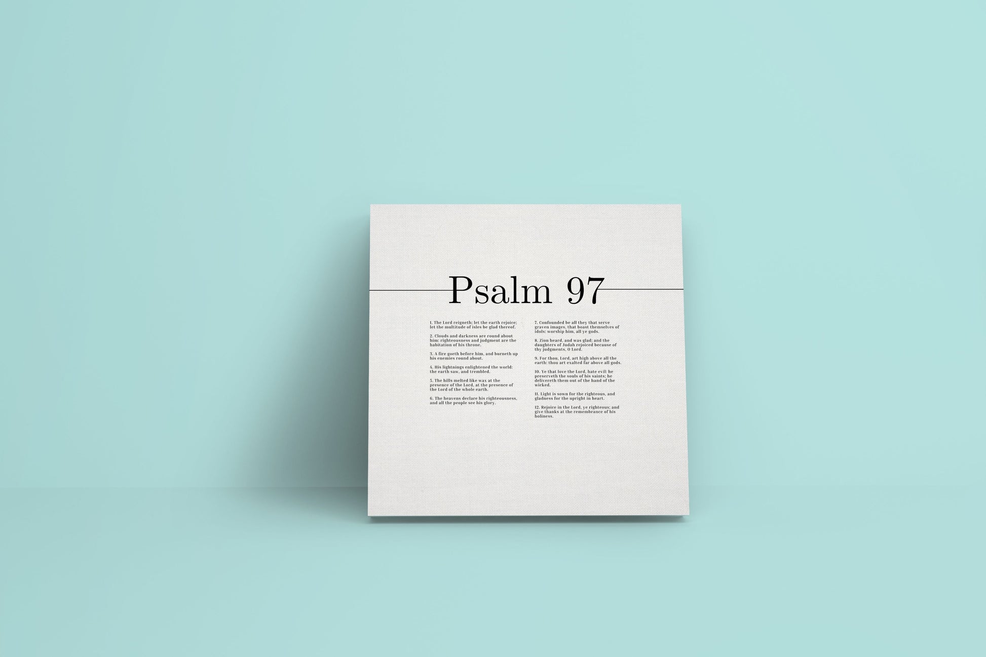 The Lord Reigneth Psalm 97 Bible Verse Canvas Christian Wall Art Ready to Hang Unframed-Express Your Love Gifts