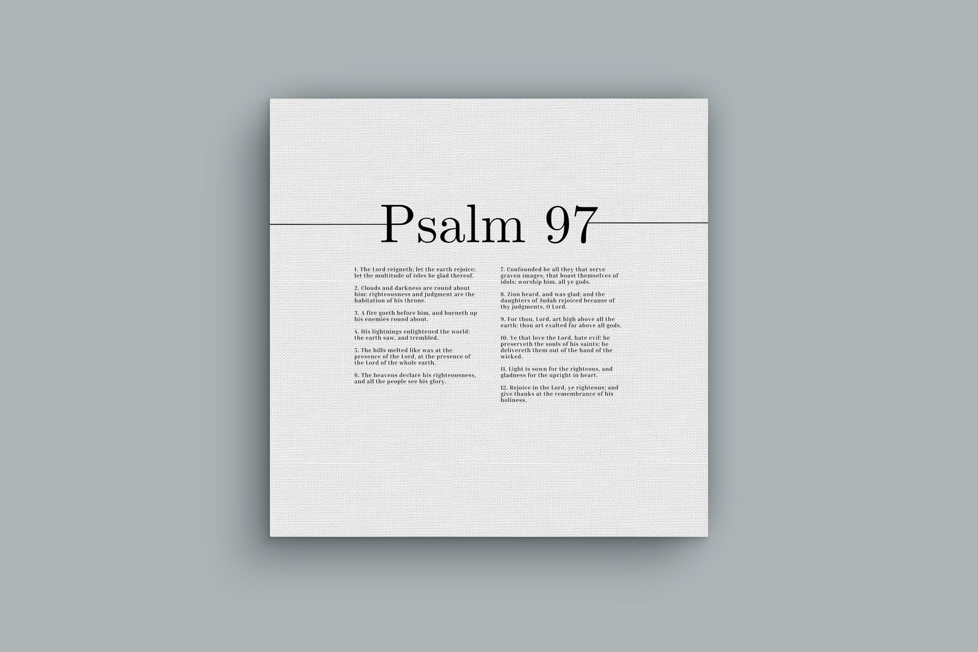 The Lord Reigneth Psalm 97 Bible Verse Canvas Christian Wall Art Ready to Hang Unframed-Express Your Love Gifts
