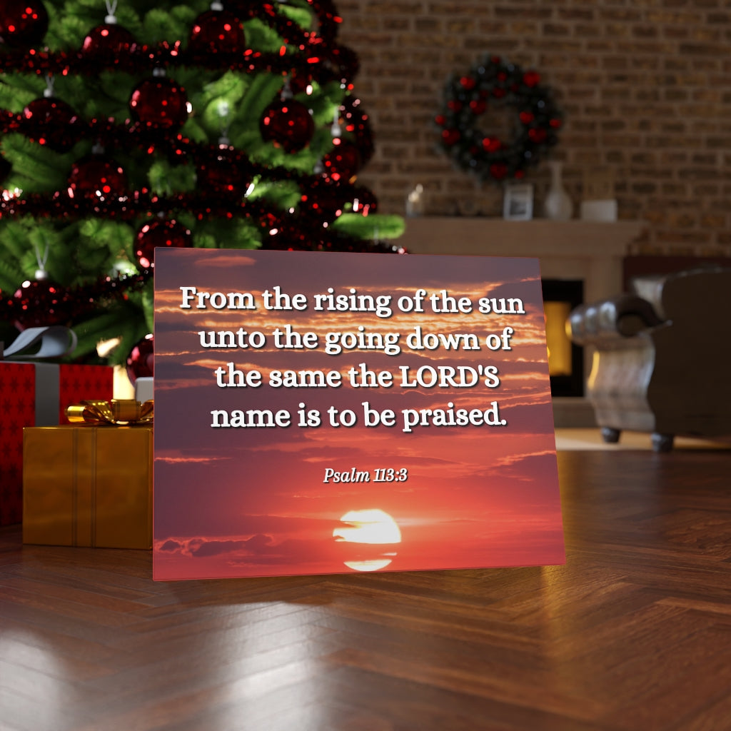 The LORD's Name Psalms 113:3 Bible Verse Canvas Christian Wall Art Ready to Hang Unframed-Express Your Love Gifts