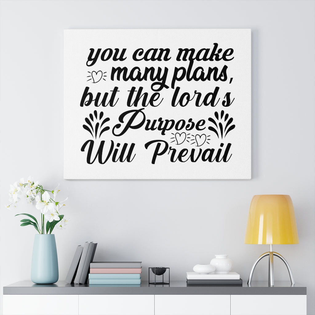 Scripture Walls The Lord's Purpose Will Prevail Bible Verse Canvas Christian Wall Art Ready to Hang Unframed-Express Your Love Gifts