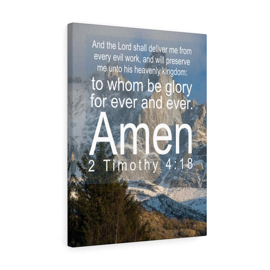 The Lord Shall Deliver 2 Timothy 4:18 Bible Verse Canvas Christian Wall Art Ready to Hang Unframed-Express Your Love Gifts
