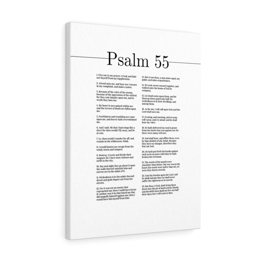 The Lord Shall Save Me Psalm 55 Bible Verse Canvas Christian Wall Art Ready to Hang Unframed-Express Your Love Gifts