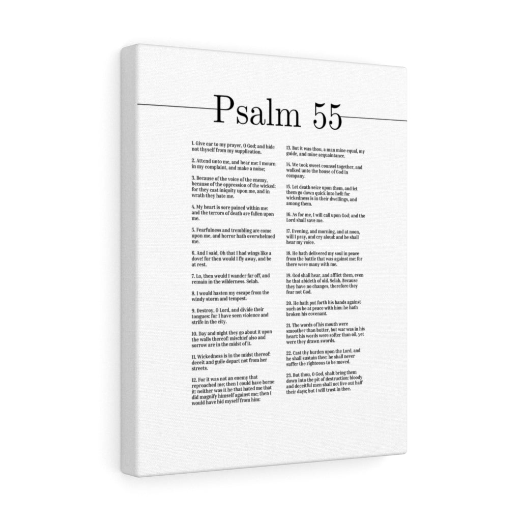 The Lord Shall Save Me Psalm 55 Bible Verse Canvas Christian Wall Art Ready to Hang Unframed-Express Your Love Gifts