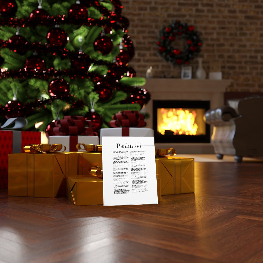 The Lord Shall Save Me Psalm 55 Bible Verse Canvas Christian Wall Art Ready to Hang Unframed-Express Your Love Gifts