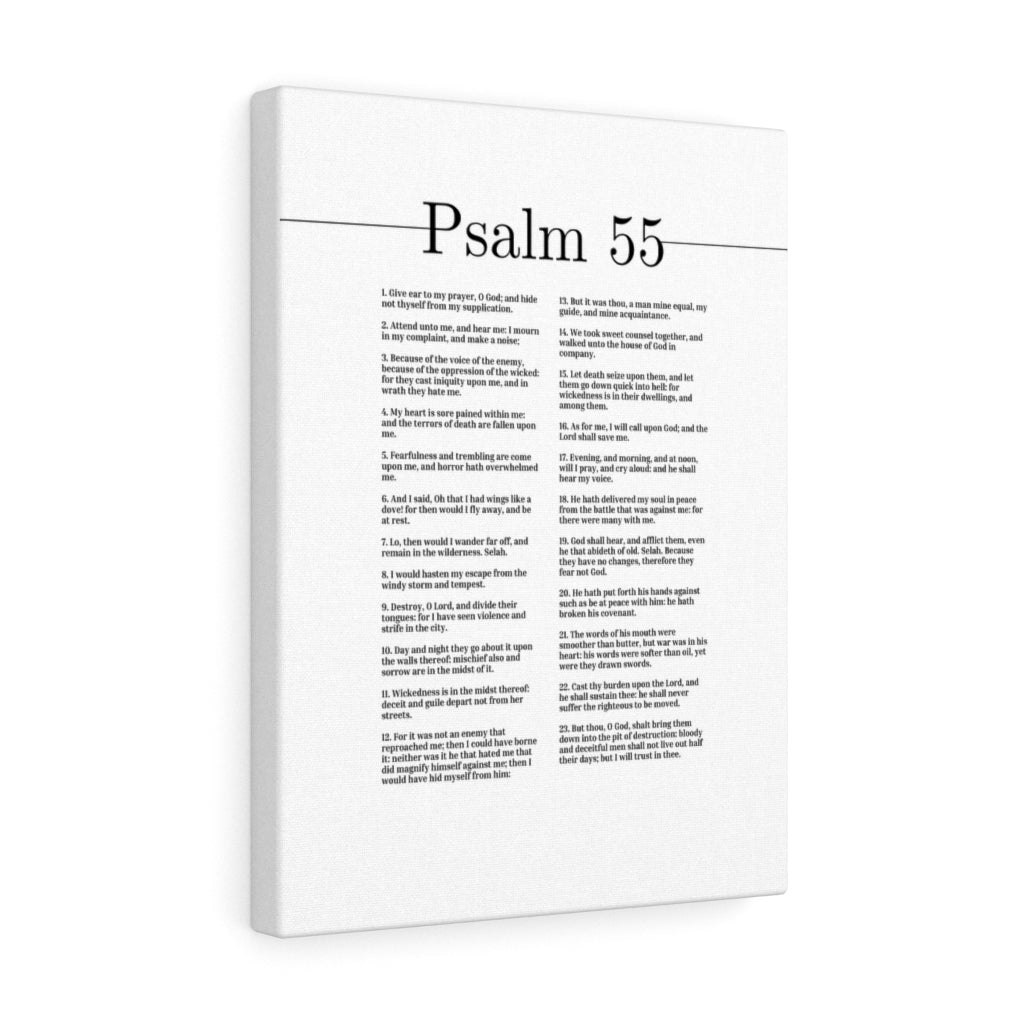 The Lord Shall Save Me Psalm 55 Bible Verse Canvas Christian Wall Art Ready to Hang Unframed-Express Your Love Gifts