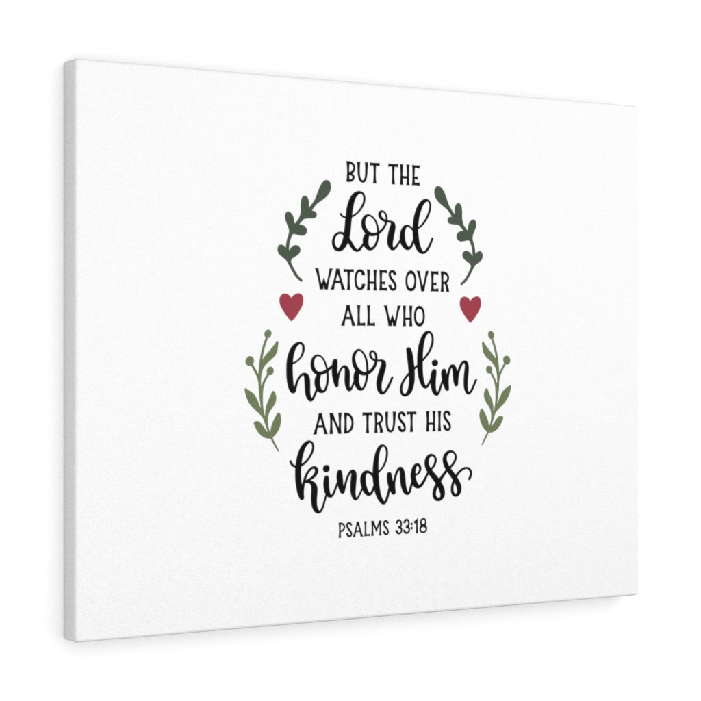 The Lord Watches Over Psalms 33:18 Bible Verse Canvas Christian Wall Art Ready to Hang Unframed-Express Your Love Gifts