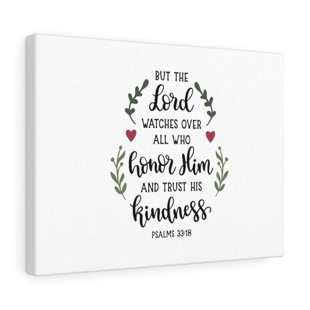 The Lord Watches Over Psalms 33:18 Bible Verse Canvas Christian Wall Art Ready to Hang Unframed-Express Your Love Gifts