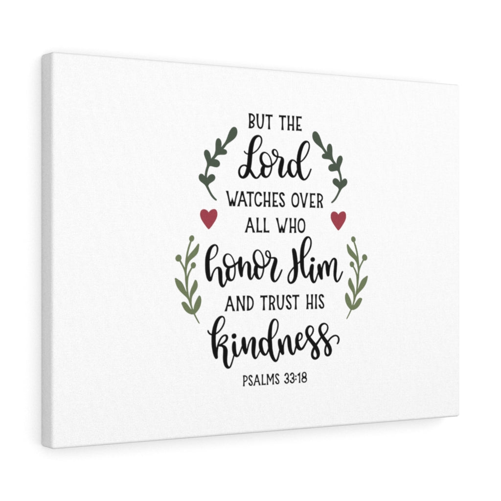 The Lord Watches Over Psalms 33:18 Bible Verse Canvas Christian Wall Art Ready to Hang Unframed-Express Your Love Gifts