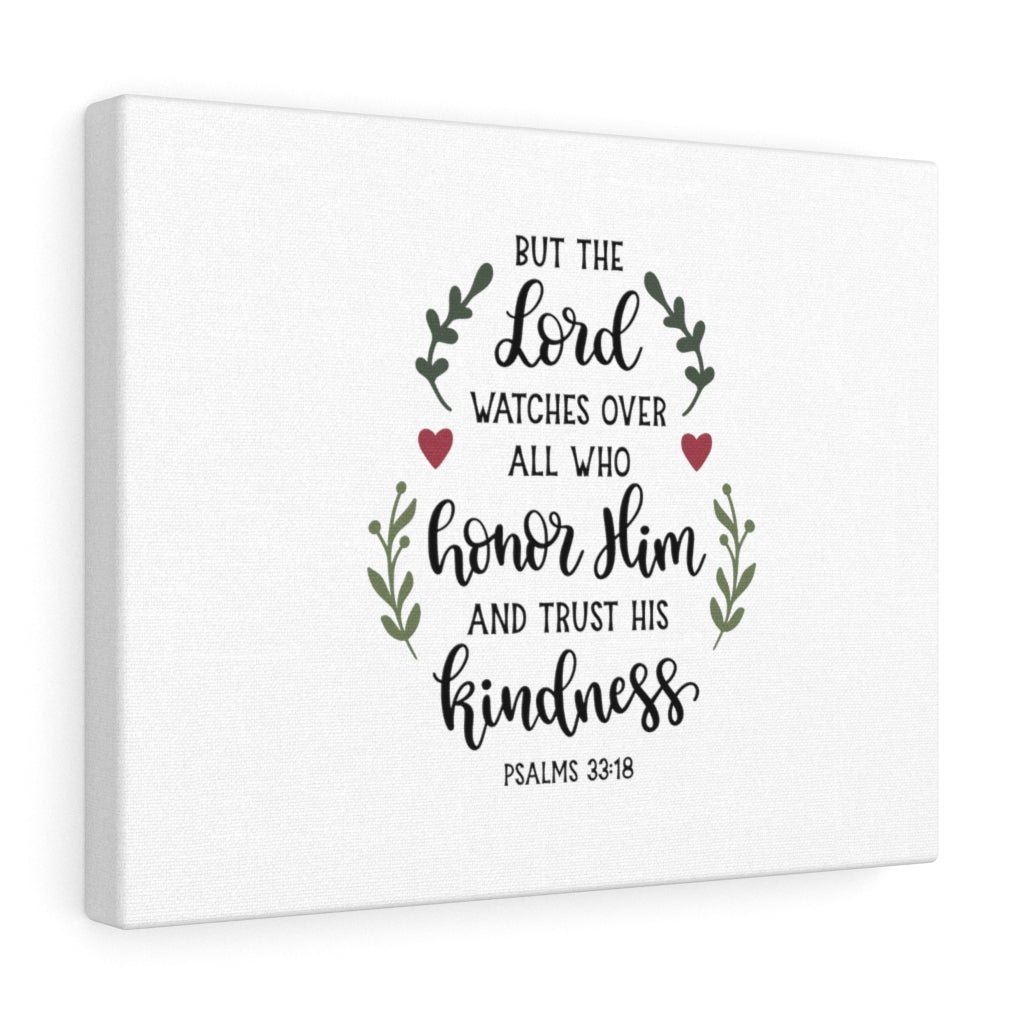 The Lord Watches Over Psalms 33:18 Bible Verse Canvas Christian Wall Art Ready to Hang Unframed-Express Your Love Gifts