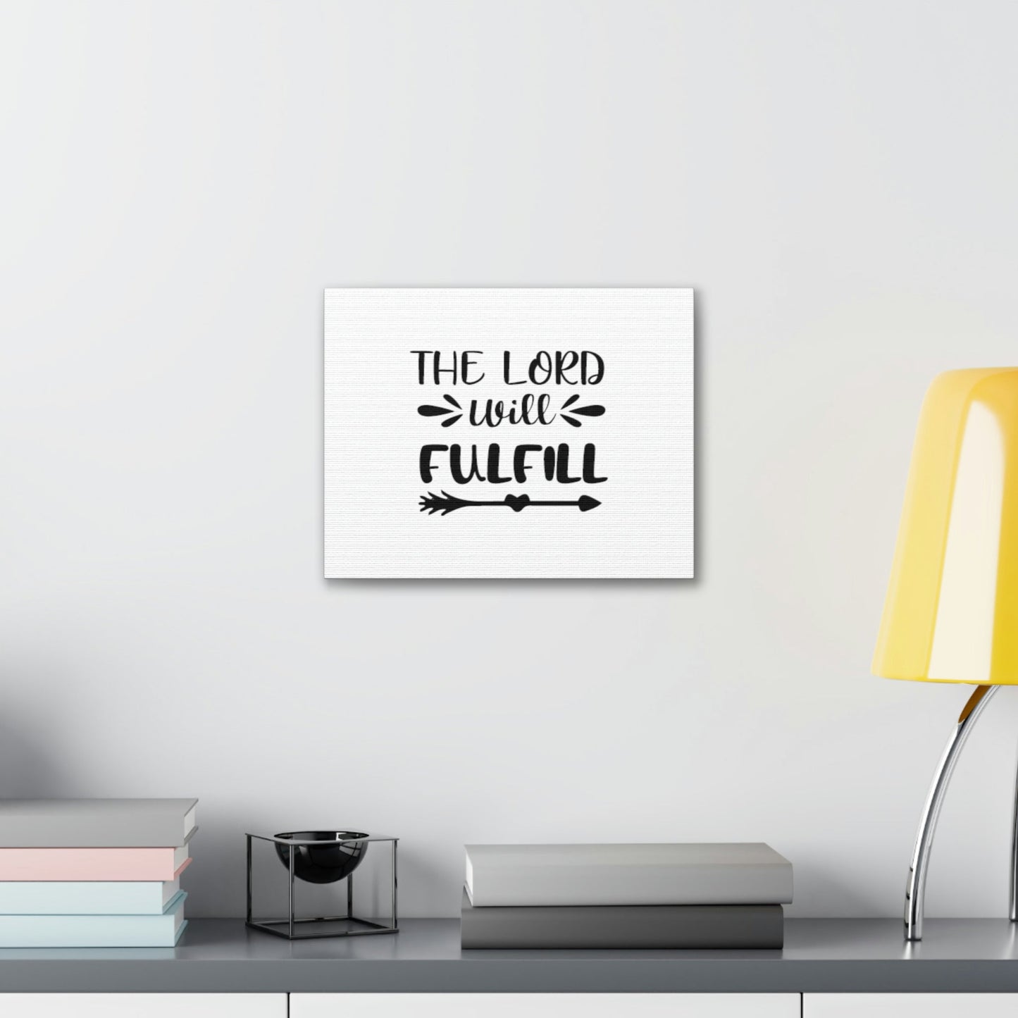 The Lord Will Fulfill Psalm 138:8 Arrow Christian Wall Art Bible Verse Print Ready to Hang Unframed-Express Your Love Gifts