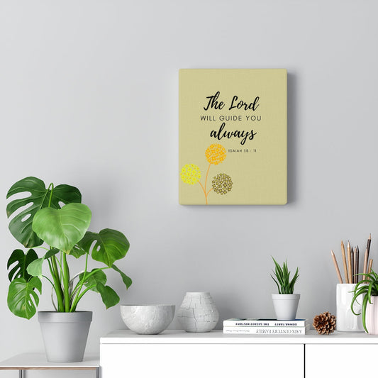 The Lord Will Guide You Isaiah 58:11 Bible Verse Canvas Christian Wall Art Ready to Hang Unframed-Express Your Love Gifts
