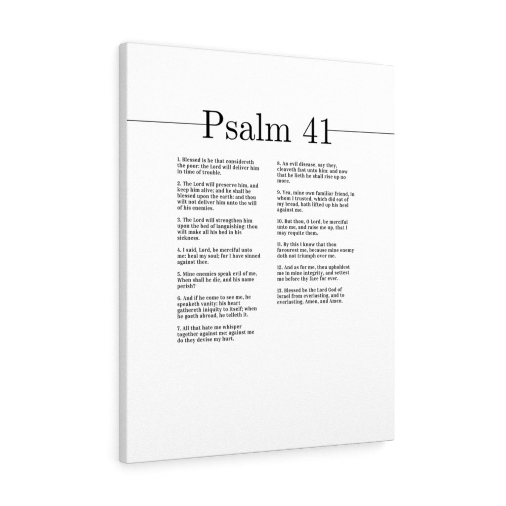 The Lord Will Strengthen Him Psalm 41 Bible Verse Canvas Christian Wall Art Ready to Hang Unframed-Express Your Love Gifts