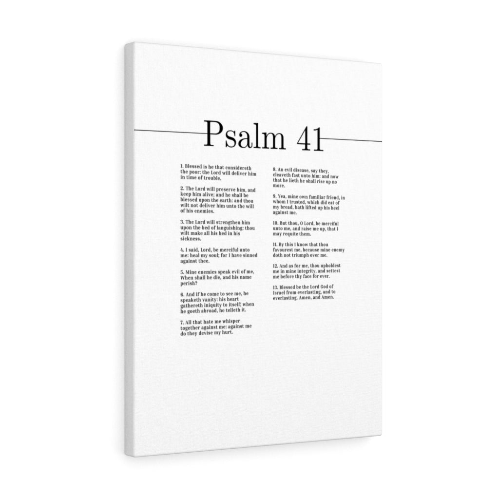 The Lord Will Strengthen Him Psalm 41 Bible Verse Canvas Christian Wall Art Ready to Hang Unframed-Express Your Love Gifts