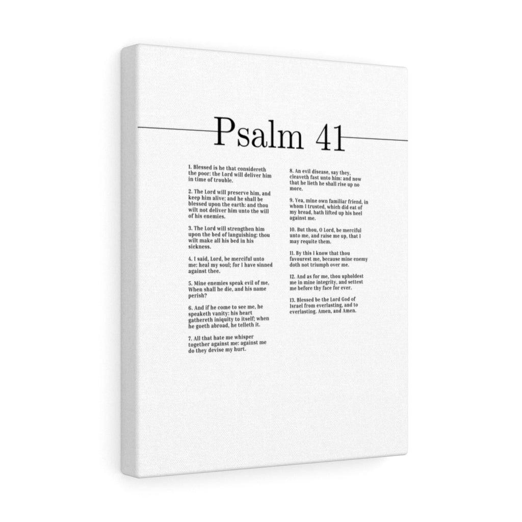 The Lord Will Strengthen Him Psalm 41 Bible Verse Canvas Christian Wall Art Ready to Hang Unframed-Express Your Love Gifts