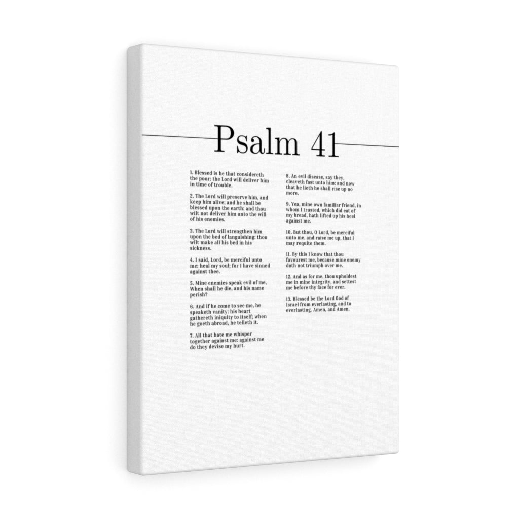 The Lord Will Strengthen Him Psalm 41 Bible Verse Canvas Christian Wall Art Ready to Hang Unframed-Express Your Love Gifts