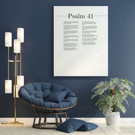 The Lord Will Strengthen Him Psalm 41 Bible Verse Canvas Christian Wall Art Ready to Hang Unframed-Express Your Love Gifts